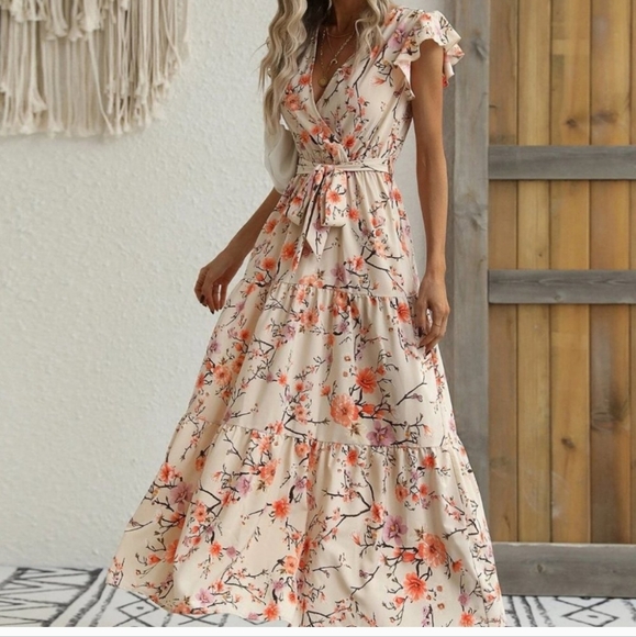 Multicolor boho floral Womens Dress NWOT - Picture 3 of 4